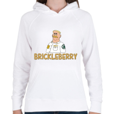 PRINTFASHION Brickleberry: Woody - Női kapucnis pulóver - Fehér női pulóver, kardigán
