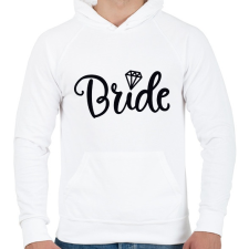 PRINTFASHION Bride - Férfi kapucnis pulóver - Fehér férfi pulóver, kardigán