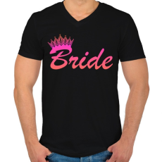 PRINTFASHION Bride - Férfi V-nyakú póló - Fekete