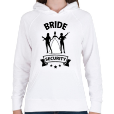 PRINTFASHION Bride Security - Női kapucnis pulóver - Fehér