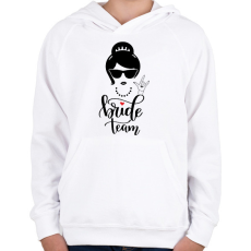 PRINTFASHION Bride Team 1 - Gyerek kapucnis pulóver - Fehér