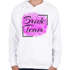 PRINTFASHION bride team - Gyerek kapucnis pulóver - Fehér