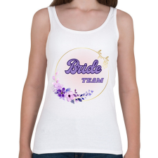 PRINTFASHION Bride  team lila virágos  - Női atléta - Fehér női trikó