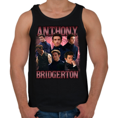 PRINTFASHION Bridgerton Anthony - Férfi atléta - Fekete