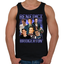 PRINTFASHION Bridgerton Benedict - Férfi atléta - Fekete atléta, trikó
