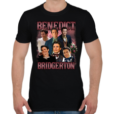 PRINTFASHION Bridgerton Benedict - Férfi póló - Fekete férfi póló