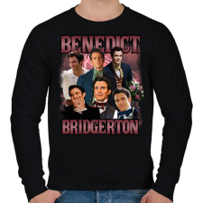 PRINTFASHION Bridgerton Benedict - Férfi pulóver - Fekete férfi pulóver, kardigán