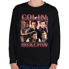 PRINTFASHION Bridgerton Colin - Gyerek pulóver - Fekete