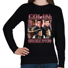 PRINTFASHION Bridgerton Colin - Női pulóver - Fekete női pulóver, kardigán