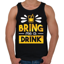 PRINTFASHION Bring me a drink - Férfi atléta - Fekete atléta, trikó