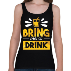 PRINTFASHION Bring me a drink - Női atléta - Fekete