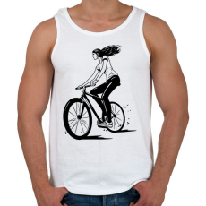 PRINTFASHION Bringás lány - Férfi atléta - Fehér