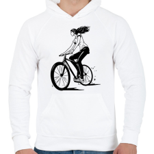 PRINTFASHION Bringás lány - Férfi kapucnis pulóver - Fehér férfi pulóver, kardigán