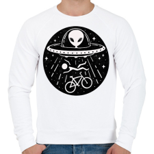 PRINTFASHION Bringás vs. UFO - Férfi pulóver - Fehér férfi pulóver, kardigán