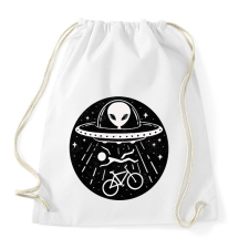 PRINTFASHION Bringás vs. UFO - Sportzsák, Tornazsák - Fehér tornazsák