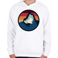 PRINTFASHION Bringázás a hegyekben - Gyerek kapucnis pulóver - Fehér gyerek pulóver, kardigán