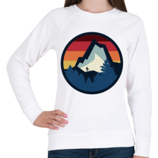 PRINTFASHION Bringázás a hegyekben - Női pulóver - Fehér női pulóver, kardigán