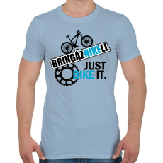 PRINTFASHION bringáznikell - Férfi póló - Világoskék