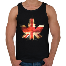 PRINTFASHION brit ganja - Férfi atléta - Fekete atléta, trikó