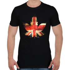 PRINTFASHION brit ganja - Férfi póló - Fekete férfi póló