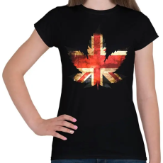 PRINTFASHION brit ganja - Női póló - Fekete
