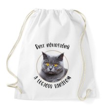 PRINTFASHION Brit rövidszőrű - Legjobb barát - Sportzsák, Tornazsák - Fehér tornazsák
