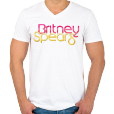 PRINTFASHION britney-fantasy3 - Férfi V-nyakú póló - Fehér férfi póló
