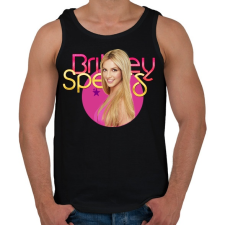 PRINTFASHION britney spears - Férfi atléta - Fekete atléta, trikó
