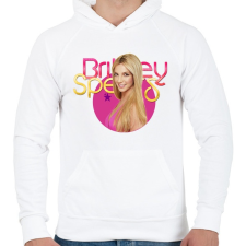 PRINTFASHION britney spears - Férfi kapucnis pulóver - Fehér férfi pulóver, kardigán