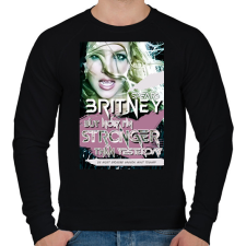 PRINTFASHION BRITNEY STRONGER - Férfi pulóver - Fekete férfi pulóver, kardigán