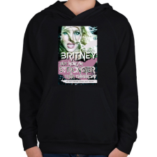 PRINTFASHION BRITNEY STRONGER - Gyerek kapucnis pulóver - Fekete gyerek pulóver, kardigán