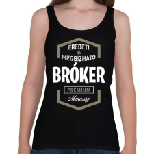 PRINTFASHION Bróker prémium minőség - Női atléta - Fekete női trikó