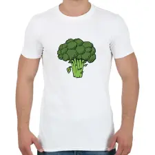 PRINTFASHION Brokkoli - Férfi póló - Fehér férfi póló