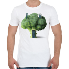 PRINTFASHION Brokkoli ház - Férfi póló - Fehér férfi póló