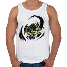 PRINTFASHION Broly - Férfi atléta - Fehér atléta, trikó