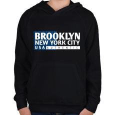 PRINTFASHION Brooklyn  - Gyerek kapucnis pulóver - Fekete