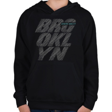 PRINTFASHION Brooklyn - Gyerek kapucnis pulóver - Fekete