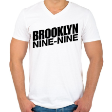 PRINTFASHION Brooklyn Nine-Nine - Férfi V-nyakú póló - Fehér