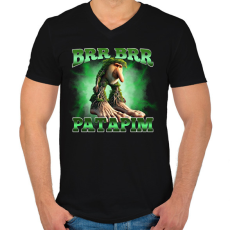 PRINTFASHION Brr brr patapim - Férfi V-nyakú póló - Fekete