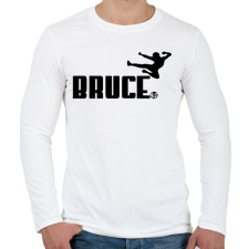 PRINTFASHION Bruce - Férfi hosszú ujjú póló - Fehér férfi póló