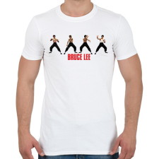 PRINTFASHION Bruce Lee - Férfi póló - Fehér férfi póló