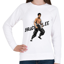 PRINTFASHION Bruce Lee - Női pulóver - Fehér női pulóver, kardigán