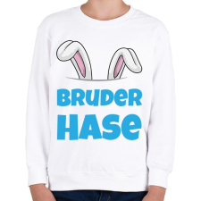 PRINTFASHION Bruder Hase - Gyerek pulóver - Fehér gyerek pulóver, kardigán