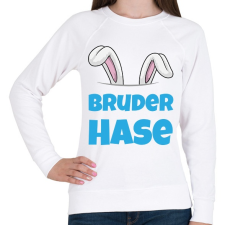 PRINTFASHION Bruder Hase - Női pulóver - Fehér női pulóver, kardigán