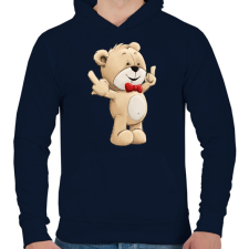 PRINTFASHION Brumi - Férfi kapucnis pulóver - Sötétkék férfi pulóver, kardigán