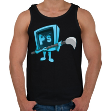 PRINTFASHION Brush - Férfi atléta - Fekete