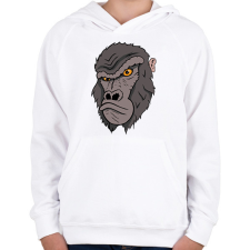 PRINTFASHION Bruti a gorilla - Gyerek kapucnis pulóver - Fehér gyerek pulóver, kardigán
