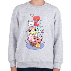 PRINTFASHION BT21 - Gyerek pulóver - Sport szürke