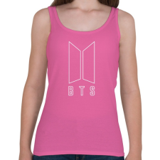 PRINTFASHION BTS fehér - Női atléta - Rózsaszín női trikó