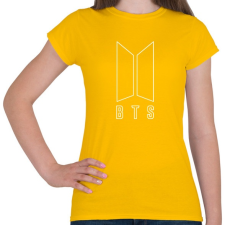PRINTFASHION BTS fehér - Női póló - Sárga női póló